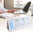 Calendario da Tavolo Trittico 2026, 3 Mesi a Vista, Formato 10x30 cm, Design Colorato con Mese Corrente al Centro 4