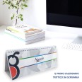 Calendario da Tavolo Trittico 2026, 3 Mesi a Vista, Formato 10x30 cm, Design Colorato con Mese Corrente al Centro 5