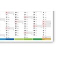 Calendario da muro annuale 365 giorni Multicolor 87x62cm unico foglio 1
