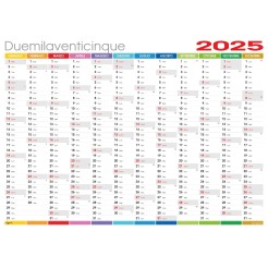 Calendario da muro annuale 365 giorni Multicolor 87x62cm unico foglio 4 2