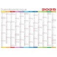 Calendario da muro annuale 365 giorni Multicolor 87x62cm unico foglio 2