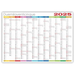 Calendario da muro annuale 365 giorni Multicolor 87x62cm unico foglio 4