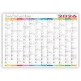 Calendario da muro 2026 annuale ARROTOLATO 365giorni multicolor 87x62cm unico foglio 3