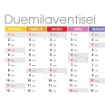 Calendario da muro 2026 annuale PIEGATO 365 giorni multicolor 87x62cm unico foglio 1