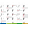 Calendario da muro 2026 annuale PIEGATO 365 giorni multicolor 87x62cm unico foglio 2