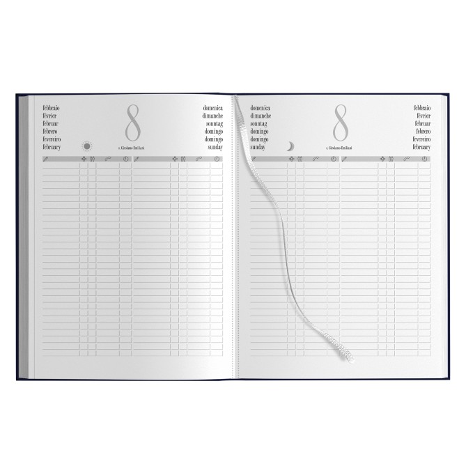 Agenda giornaliera 2026 similpelle Prenotazioni Hotel B&B Ristorante 21x30cm A4 doppia pagina ven sab e dom 5