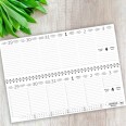 Planning settimanale 2026 GREY spiralato 10x30cm su due pagine orario festivi evidenziati natura grigio 7