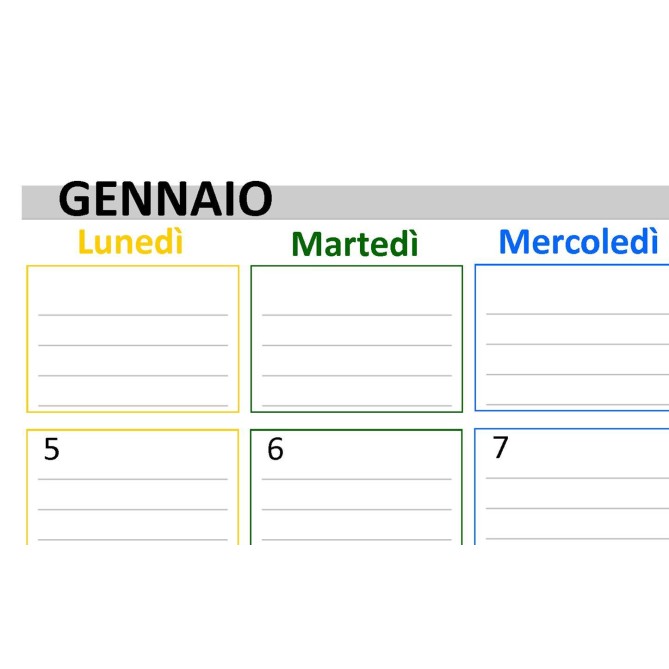 Planning Mensile A4 2026-2027, Agenda Spiralata 21x30cm, 24 Fogli , settimana Colorata 3