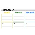 Planning Mensile A4 2026-2027, Agenda Spiralata 21x30cm, 24 Fogli , settimana Colorata 3