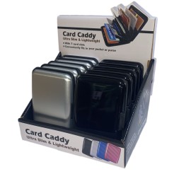 Espositore set Porta Card Rigido , Set da 20 Pezzi in Nero e Argento, 7 Scomparti a Soffietto 6