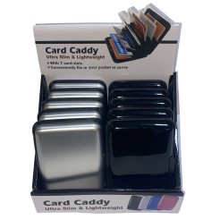 Espositore set Porta Card Rigido , Set da 20 Pezzi in Nero e Argento, 7 Scomparti a Soffietto 6 2