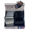 Espositore set Porta Card Rigido , Set da 20 Pezzi in Nero e Argento, 7 Scomparti a Soffietto 7