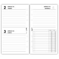 Ricambio agenda organizer BI giornaliera a righe 2026 ,9,5x17cm 80gr , 6fori 2 GIORNI PER PAGINA 2