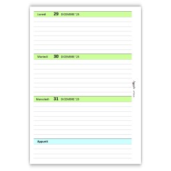 Agenda settimanale 2026 GREEN spiralata plastificata 15x21cm A5 verde 4 2
