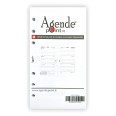 Ricambio Agenda Organizer Settimanale , Bilingue, 9,5x17cm, 90gr, Bianco, 2 Pagine per Settimana 21