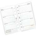 Ricambio agenda organizer settimanale 2026 BI-LINGUA 9,5x17cm 90gr bianco 9