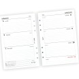 Ricambio Agenda Settimanale Bilingue Italiano/Inglese 2026, Formato A5 15x21 cm, 6 Fori, Carta 90g FSC 9