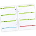 Ricambio agenda organizer settimanale GREEN 15x21cm A5 90gr 6fori 19