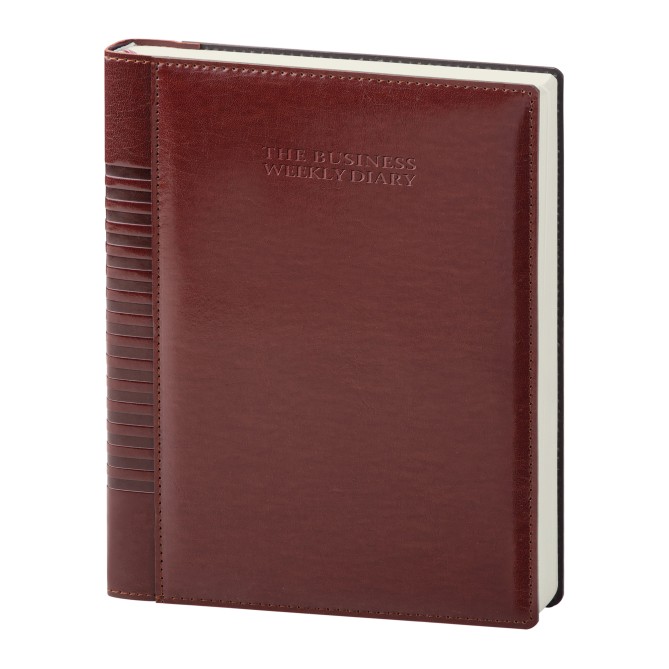 Agenda settimanale BUSINESS 2026 similpelle 21x26cm A4 agende del presidente marrone 4
