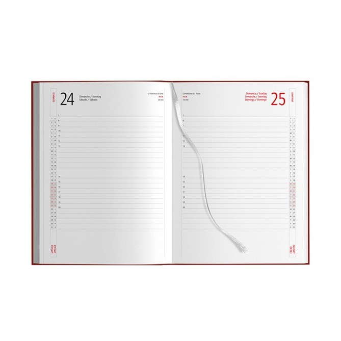 Agenda giornaliera 2026 - 15x21cm A5 sabato e domenica separati 4
