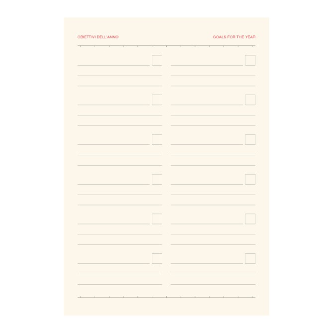 Ricambio agenda giornaliero NON DATATO a righe carta AVORIO cm 15x21 (A5) - cartonato con varie pagine note appunti 7