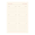 Ricambio agenda giornaliero NON DATATO a righe carta AVORIO cm 15x21 (A5) - cartonato con varie pagine note appunti 8
