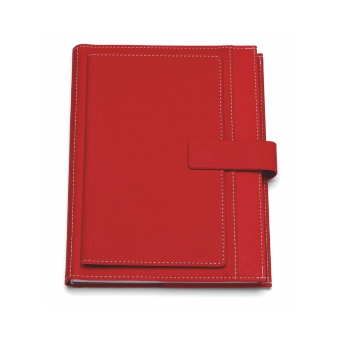 Agenda giornaliera 2026 sintetico chiusura calamita 17x24cm tasca porta penna multilingua rossa 2