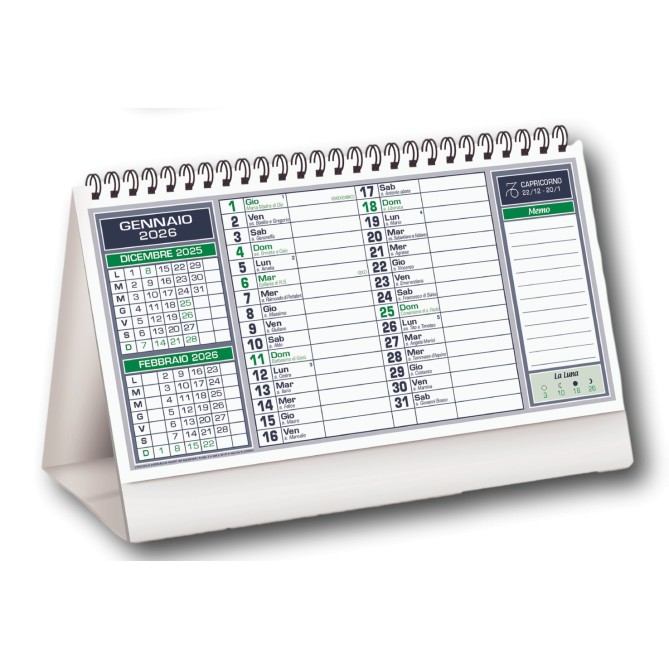 Set calendario da muro olandense 2026 VERDE + 1da tavolo + 1 tascabile 5