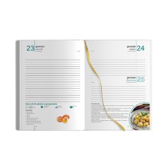 Agenda Giornaliera per la Casa 2026 con ricette - 15x21cm a righe fogli bianchi 3 2