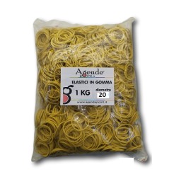 Elastici In Gomma Giallo Diametro 20 Mm Busta Da 1kg 1