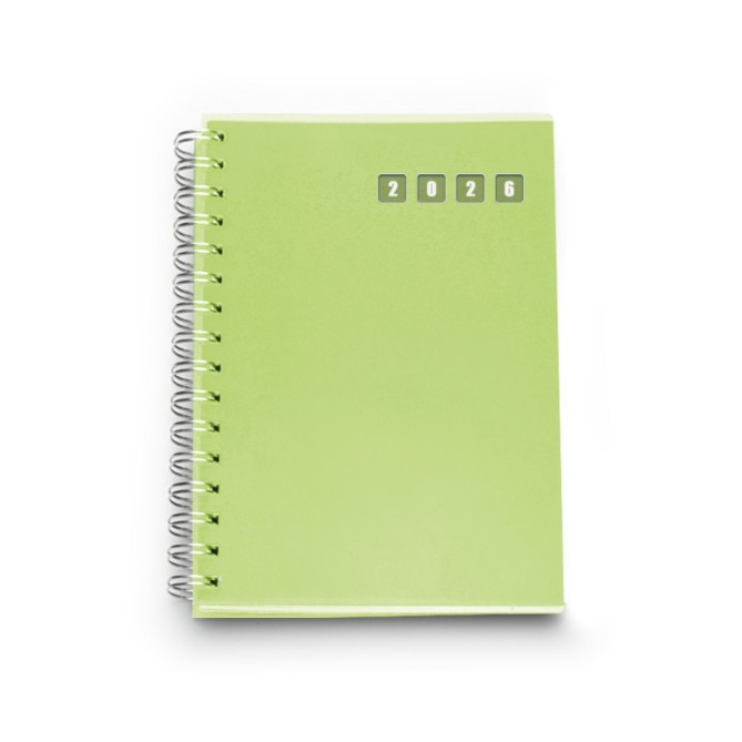 Agenda settimanale 2026 spiralata polipropilene 17x24cm VERDE 1
