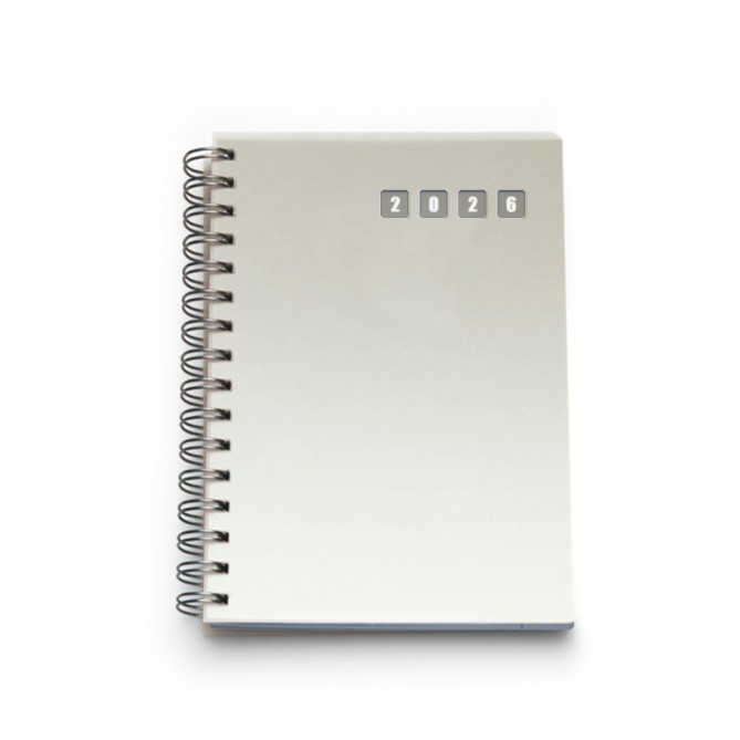 Agenda settimanale 2026 spiralata polipropilene 17x24cm BIANCA 2
