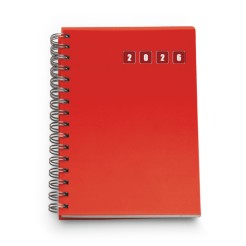 Agenda giornaliera 2026 spiralata polipropilene 15x21cm A5 rosso 1