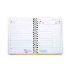Agenda giornaliera 2026 spiralata polipropilene 15x21cm A5 AZZURRO 2 2