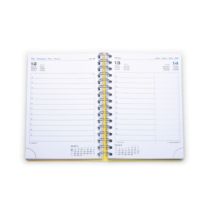 Agenda giornaliera 2026 spiralata polipropilene 15x21cm A5 ARANCIONE 1