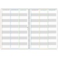 Agenda Settimanale Spiralata 2026, A4 21x30 cm, Copertina Morbida Plastificata, Oraria 15 Min,dal lunedì al sabato 4