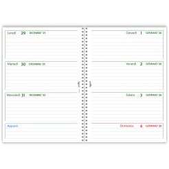 Agenda settimanale 2026 spiralata GREEN , 21x30cm A4 , carta 90 grammi 4