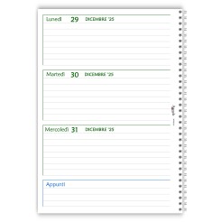 Agenda settimanale 2026 spiralata GREEN , 21x30cm A4 , carta 90 grammi 4 2