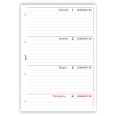 Ricambio agenda organizer settimanale 2026 , 21x30cm A4, GREEN   90gr 4fori 5