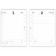 Ricambio Agenda Giornaliera 2026 15x21cm A5 Organizer Bianco Forata 6 Fori 1