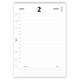 Ricambio Agenda Giornaliera 2026 15x21cm A5 Organizer Bianco Forata 6 Fori 2