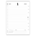 Ricambio Agenda Giornaliera 2026 15x21cm A5 Organizer Bianco Forata 6 Fori 3