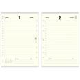 Ricambio Agenda Giornaliera 2026 15x21cm A5 Organizer Avorio Forata 6 Fori 1