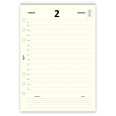 Ricambio Agenda Giornaliera 2026 15x21cm A5 Organizer Avorio Forata 6 Fori 2