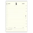 Ricambio Agenda Giornaliera 2026 15x21cm A5 Organizer Avorio Forata 6 Fori 3