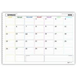 Planning mensile 2026 2027 spiralato 30x42cm A3 25 24fogli 3