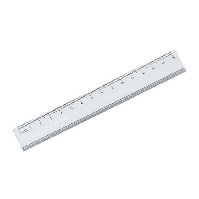 Righello in Alluminio, 15 cm, Profili Smussati Antigraffio, Silver 4