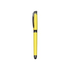 Penna roller in plastica 2 PZ - con finitura soft touch e cappuccio  - cm 14 2 2