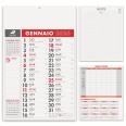 Calendario da muro 2026 olandese note sul retro mensile 12mesi vari colori 30x47cm microperforato 2pz 2
