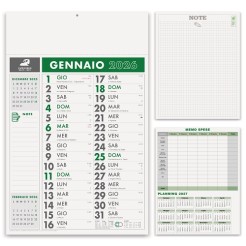 Calendario da muro 2026 olandese note sul retro mensile 12mesi vari colori 30x47cm microperforato 2pz 1 2